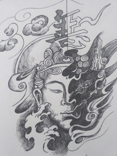 反邪教素描图片图片